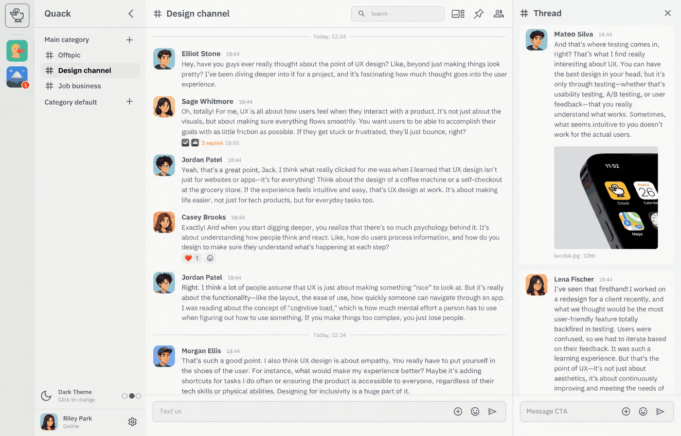The light theme.