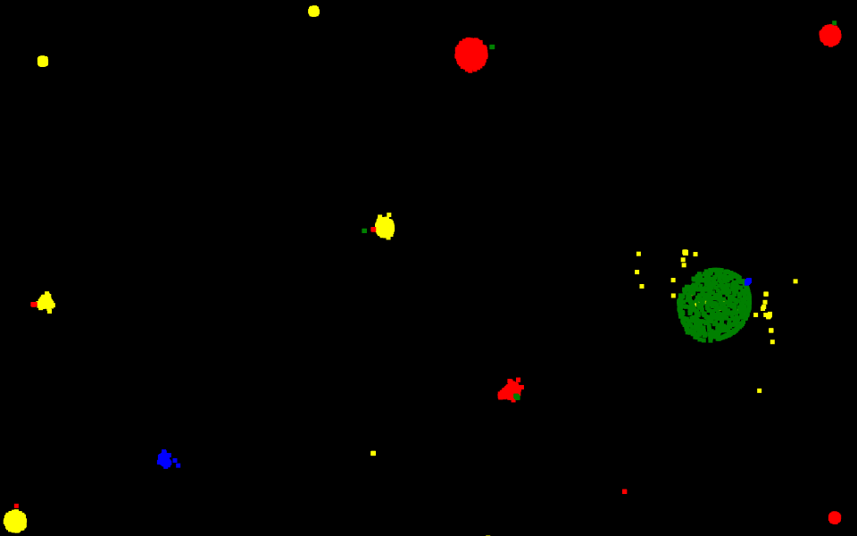 Screenshot of Particle life